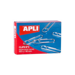 Clips niquelats Apli No.3