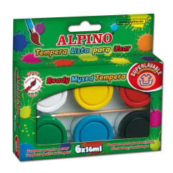 Tèmpera 6 colors pinzell i...