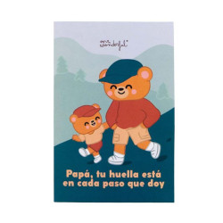 Postal Papá tu huella está...