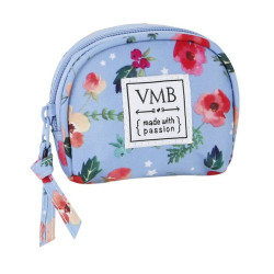 Moneder XS blau amb flors