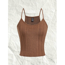 Camiseta tirantes marrón