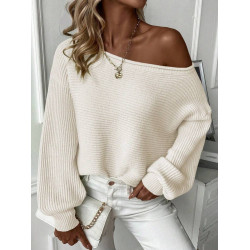 Jersey de punto color crudo